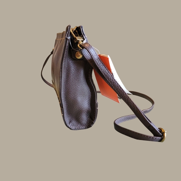 NWT The Sak Iris Demi Clutch Convertible Crossbody Shoulder Bag Brown Leather - Picture 5 of 14